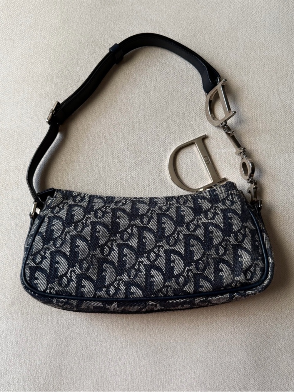 Christian Dior D Charm Blue Trotter Pochette - Picture 3 of 9